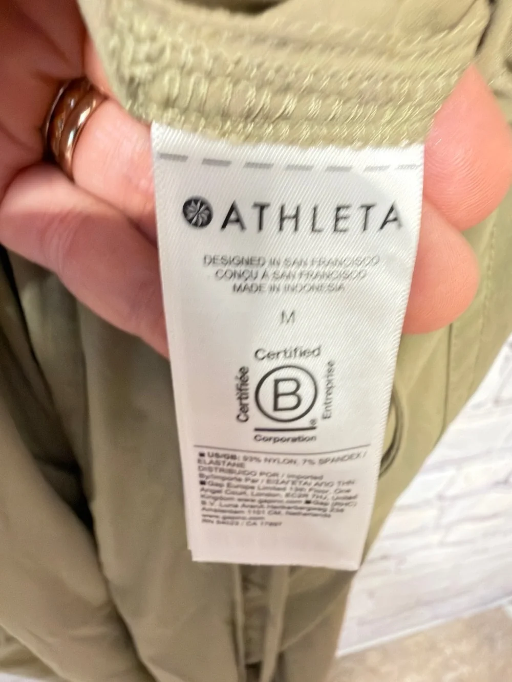 Athleta Jumpsuit Womens Green Wide Leg Athleisure Travel Lightweight Utility M - Picture 7 of 10